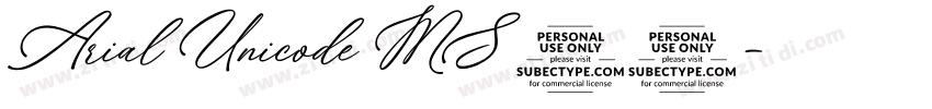 Arial Unicode MS 26字体转换